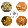 Snowflake String Lights, 16 Ft 50 LED Christmas Fairy Lights, Battery-Operated with 2 Lighting Modes for Xmas Home Garden Bedroom and Indoor&Outdoor Decoration