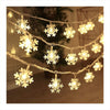 Snowflake String Lights, 16 Ft 50 LED Christmas Fairy Lights, Battery-Operated with 2 Lighting Modes for Xmas Home Garden Bedroom and Indoor&Outdoor Decoration