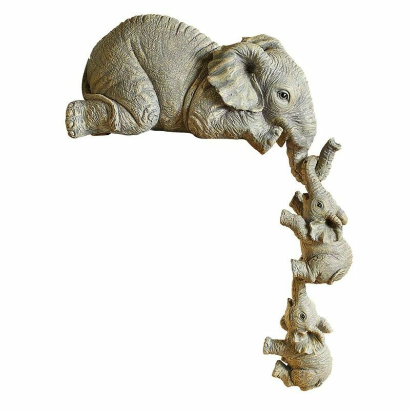 Elephant Shelf Ornament Sculptures
