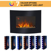 LED Backlit Fireplace Electric Wall Mounted Fire Place 7 Colour Heater