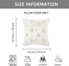 Set of 2 Faux Fur Cushion Covers Silver Snowflake Sequin Pillow Cases Fluffy Christmas Decorative Cushion Cases