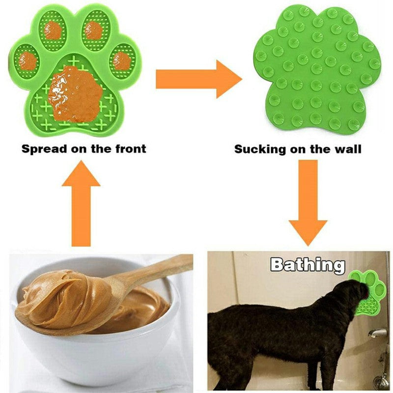 Non-Slip Silicone Dog Lick Pad Pet Food Feeder Bowl Puppy Cat Lick Mat