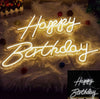 Large Happy Birthday LED Neon Sign