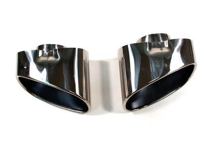 NEW FOR BMW X5 E70 DUAL CHROME EXHAUST PIPE MUFFLE TIP STAINLESS STEEL