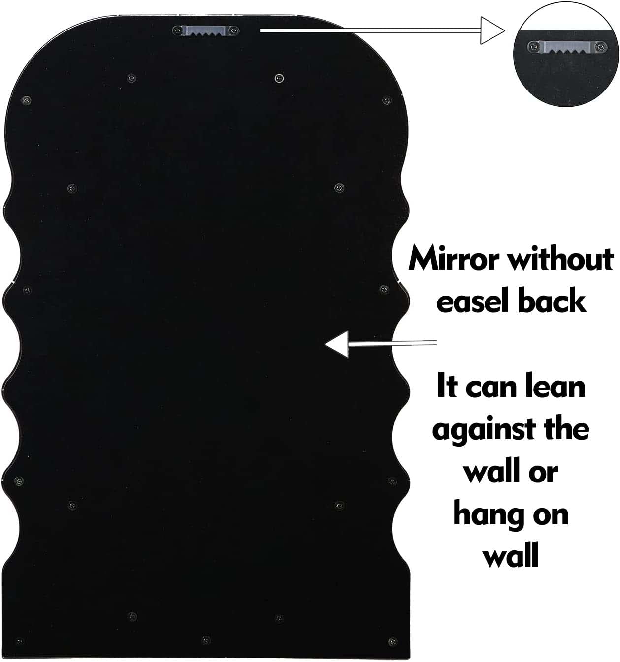 Simmer Stone Aesthetic Wave Pattern Irregular Frame Mirror