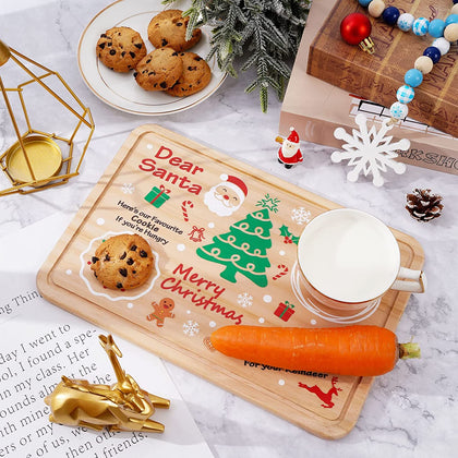 Santa Cookie Plate Rectangle