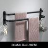 40/50/60cm Double Pole Space Aluminum Towel Racks No Punching Towel Racks