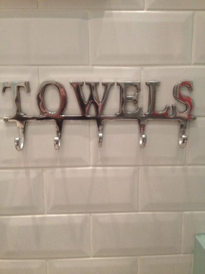 Towel Holder Rack 5 Hooks 