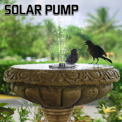 Solar Powered Floating Fountain Pump Water Feature Birdbath Garden Pool Pond