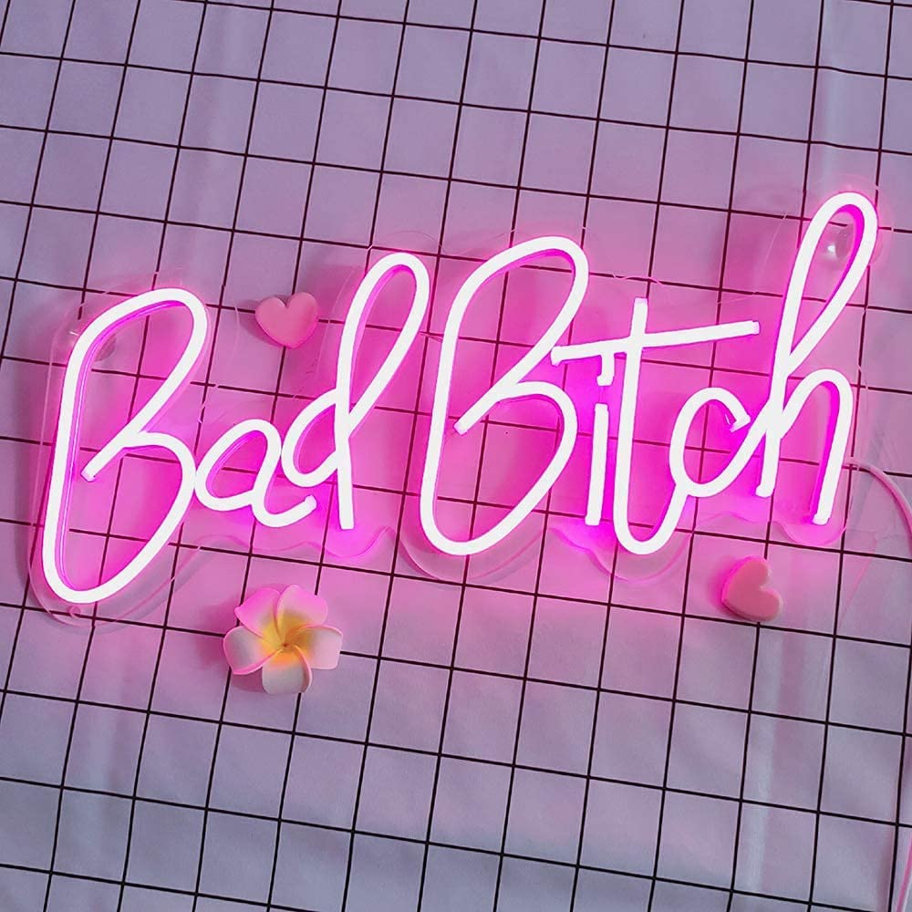 Neon "Bad Bitch" Sign
