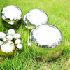 6x Steel Silver Mirror Sphere Hollow Gazing Ball Home Garden Ornament Decor