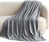 Fleece Blanket Sofa Throw - Versatile Blanket Fluffy Soft Throw for Bed and Couch Travel / Single, Silver Grey, 130x150cm