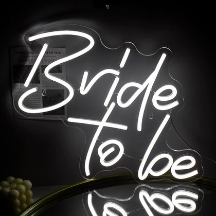 Bride to be Neon Signs White LED Word Neon Lights