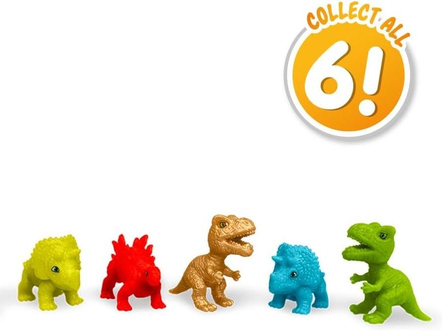 6 Surprise Dinosaur Toys to Collect, Children's Fizzing Toy, Bath Toys