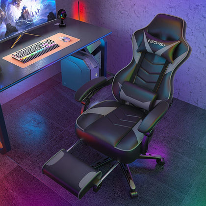 Ergonomic Gaming Chair Executive Office Recliner Seat Massage Cushion Footrest