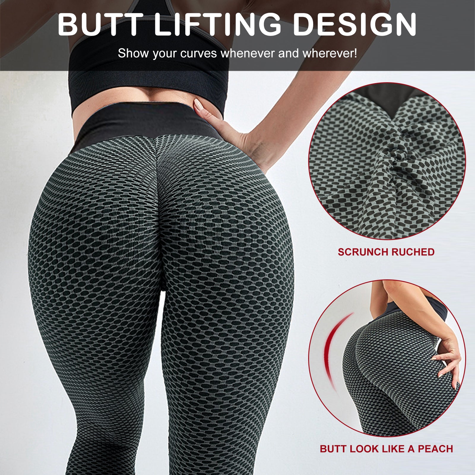 TIK Tok Leggings Women Butt Lifting Workout Tights Plus Size Sports Hi –  Gearcourt