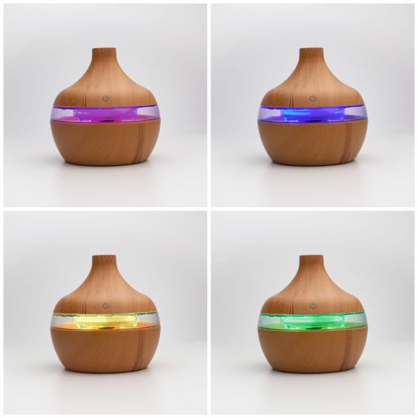 5V colorful wood grain aromatherapy machine-light brown