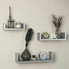 Set of 3 Floating Shelves Wall Mounted Storage Display Shelf Kit Home Decor