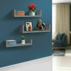 Set of 3 Floating Shelves Wall Mounted Storage Display Shelf Kit Home Decor