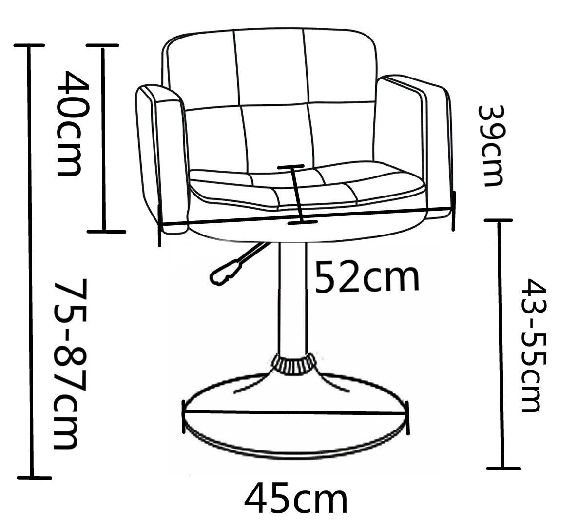 Modern White Lisbon Dressing Table Chair