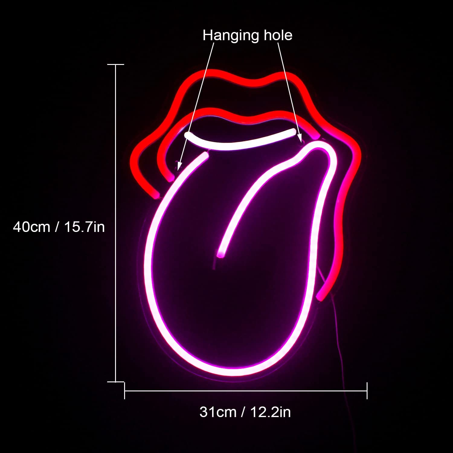 Neon Lip and Tongue Sign