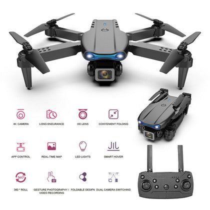 Drone RC Drones Pro HD 4K Camera GPS WIFI FPV Quadcopter Foldable Bag Black 2022