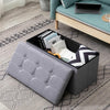 Folding Storage Bench Ottoman Pouffe Seat Stool Chest Box Footstool Home Seat