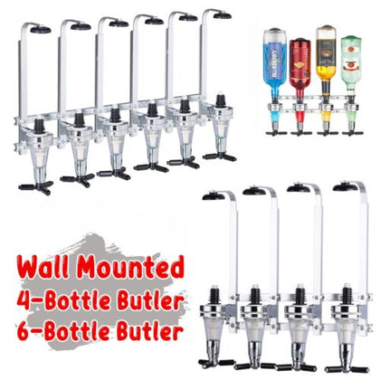 4/6 Bottle Wall Mounted Spirit Drink Dispenser Bar Shot Measurer Optics