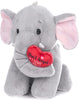 Plush Elephant Teddy 22cm Soft Elephant with Red Heart Stuffed Animal I Love You Elephant
