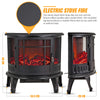 Electric Fireplace Fire Wood Flame Heater Stove Living Room Log Burner Fan Heat