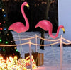 2Pcs Pink Lawn Flamingo Garden Ornaments Pond Outdoor Sculpture Patio Decor