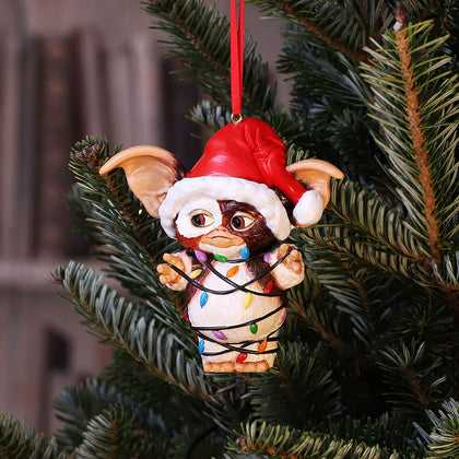 Gremlins Gizmo in Fairy Lights Hanging Festive Decorative Ornament, Red