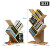 Wooden Desktop Tree Bookshelf Bookcase Storage Rack Holder Book Display 5 Tier