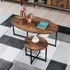 Coffee Tables Set of 2 End Table Industrial Side table Oval Living Room Tables