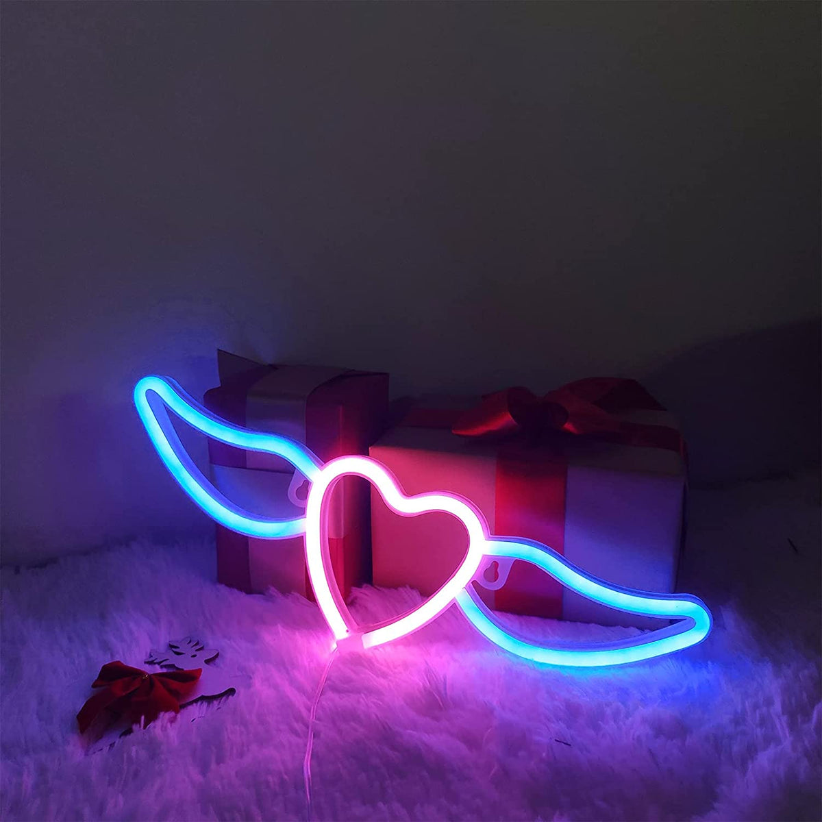 Pink Blue Heart Neon Signs Heart Neon Light LED – Gearcourt