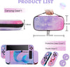 Mermaid Carrying Case Cover Kit Compatible with Nintendo Switch with Carry Handle for Console Accessories