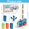 Domino Train Toy Set, Automatic Domino Building and Stacking Toy for Children