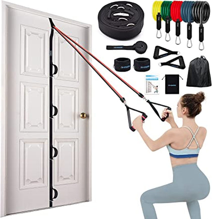 14 pack Door Anchor Strap for Resistance Bands Exercises, Multi Point Anchor Gym Attachment for Home Fitness