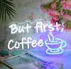But First Coffee Neon Sign for Coffee Bar Pub Decor,Wall Art Decoration for Restranut Living Room