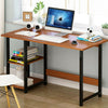 Home Office Computer PC Desk Writing Table 100cm Workstation Wood Bookshelf.