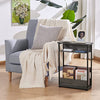 Vintage Narrow Side Table with Storage Shelf, 3 Tier Slim End Table
