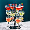 Cocktail Gin Glass Tree Display for Serving Cocktails or Champagne Holds up to 12 Glasses