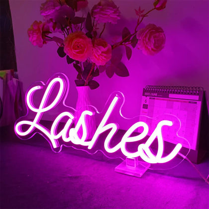 Neon Lashes Sign