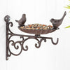 Iron Bird Bath & Feeder Garden Decor Wall Mounted Birdbath