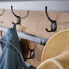 Coat Rack Hallway Storage Bench Open Storage Industrial Furniture Oak Finish