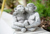 Kissing Monkey Garden Ornaments Stone Effect Chimps Statue Outdoor Decor Figure