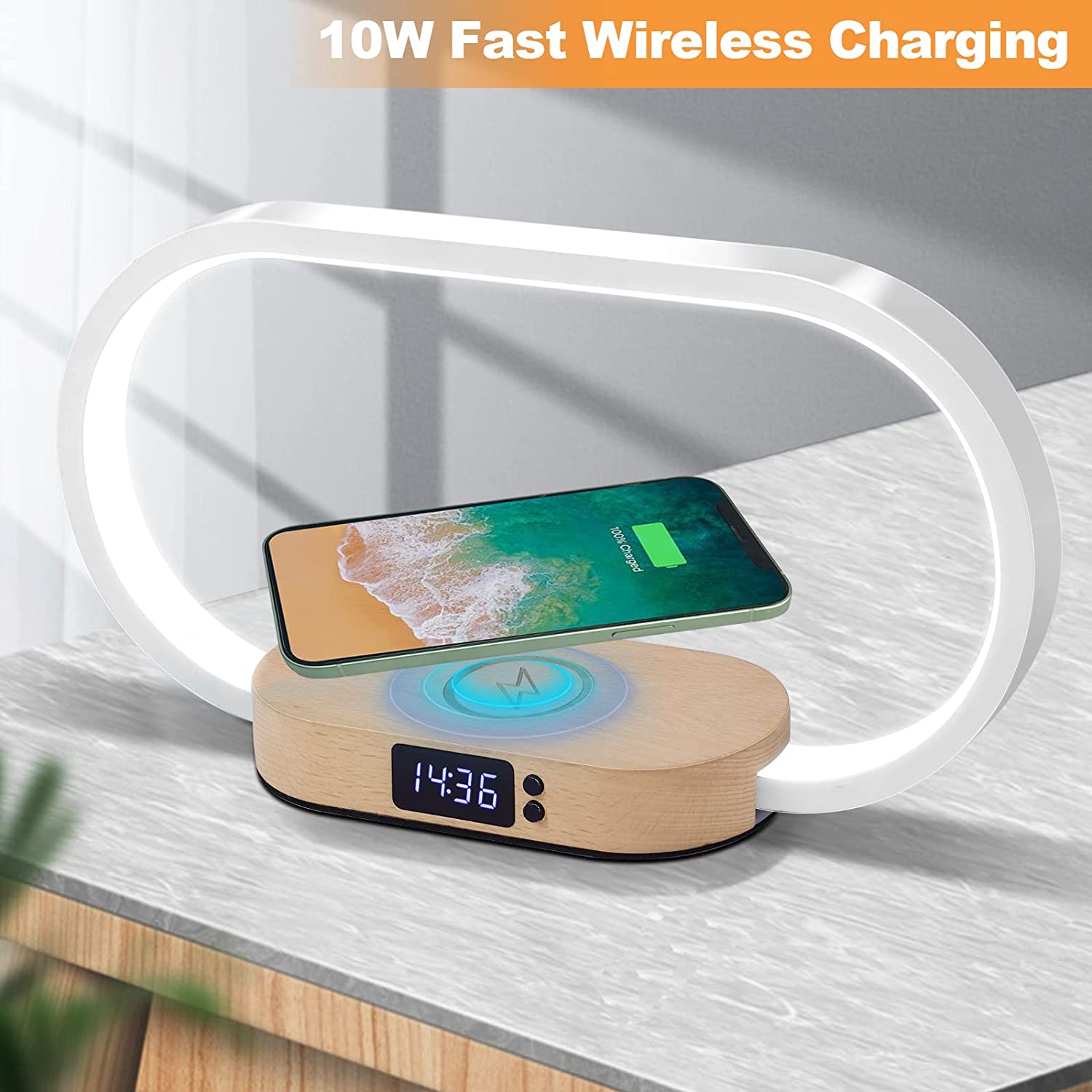 Bedside Lamps with Wireless Charger