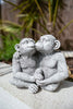 Kissing Monkey Garden Ornaments Stone Effect Chimps Statue Outdoor Decor Figure