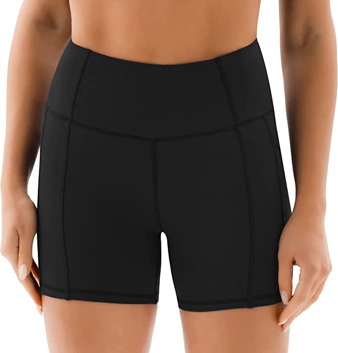 High Waisted Gym Shorts for Women with Pockets