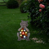 Solar Garden Frog Statue Outdoor Ornament